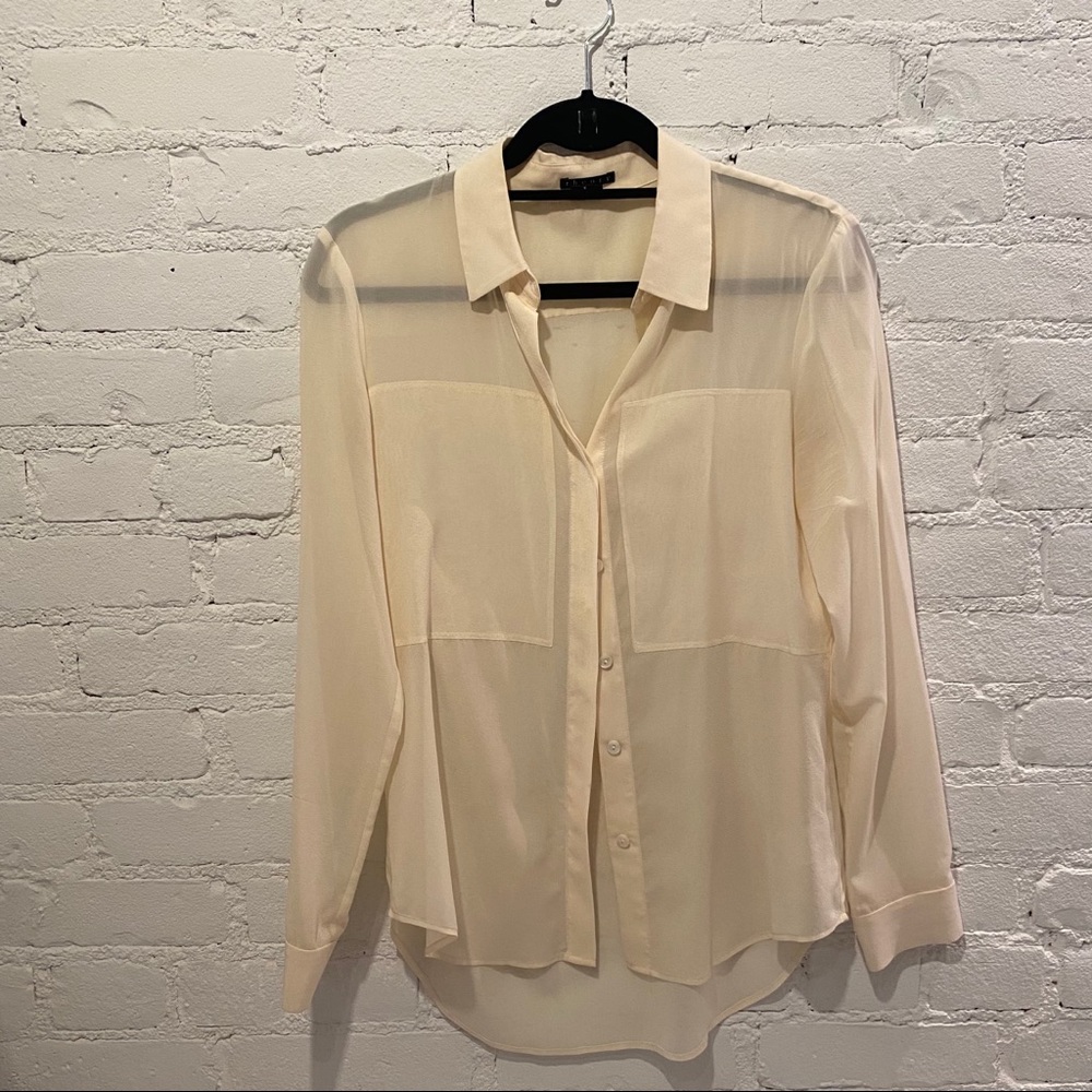 Theory Silk Blouse Size Medium Equipment Totokaelo